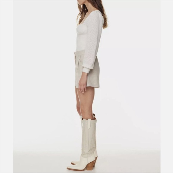 Wilfred Fable Linen Mini Short Pleated Size 6 - Picture 2 of 6